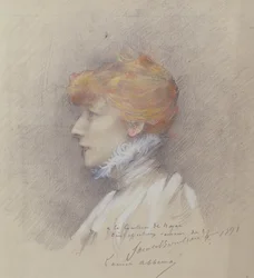 Sarah Bernhardt (1844-1923) 1891 (pasztell, papíron)